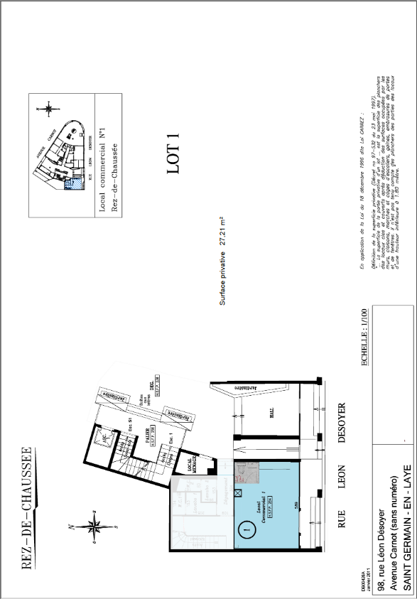 activity premises for rent on ST GERMAIN EN LAYE (78100)
