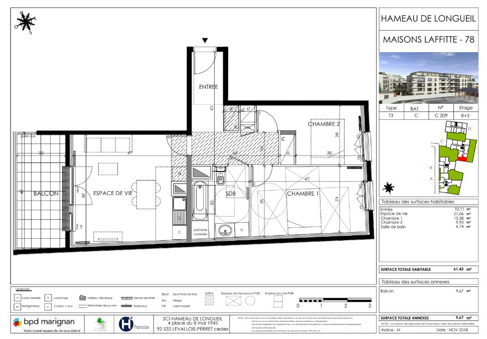 appartement 3 pièces en vente sur Maisons-Laffitte (78600)